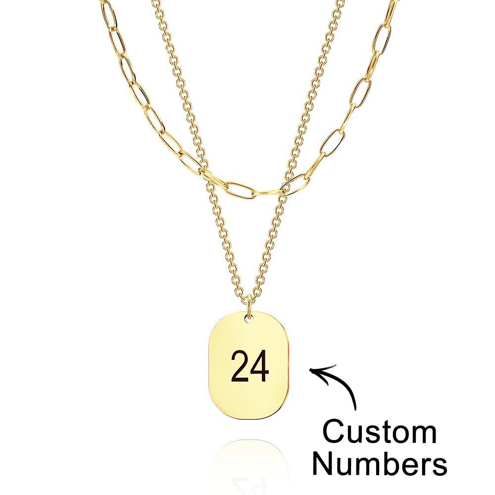 Collier Personnalisé En Couches, Collier Gravé, Cadeaux D'anniversaire - mademinefr