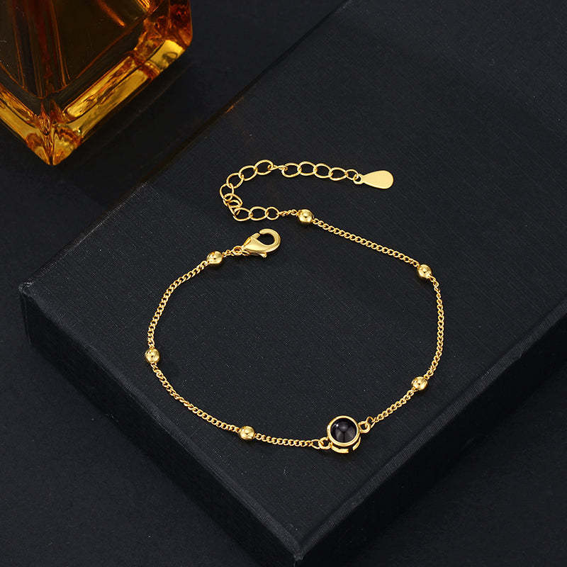 Bracelet D'image De Projection Personnalisé, Cadeau De Noël Simple Pour Elle - mademinefr