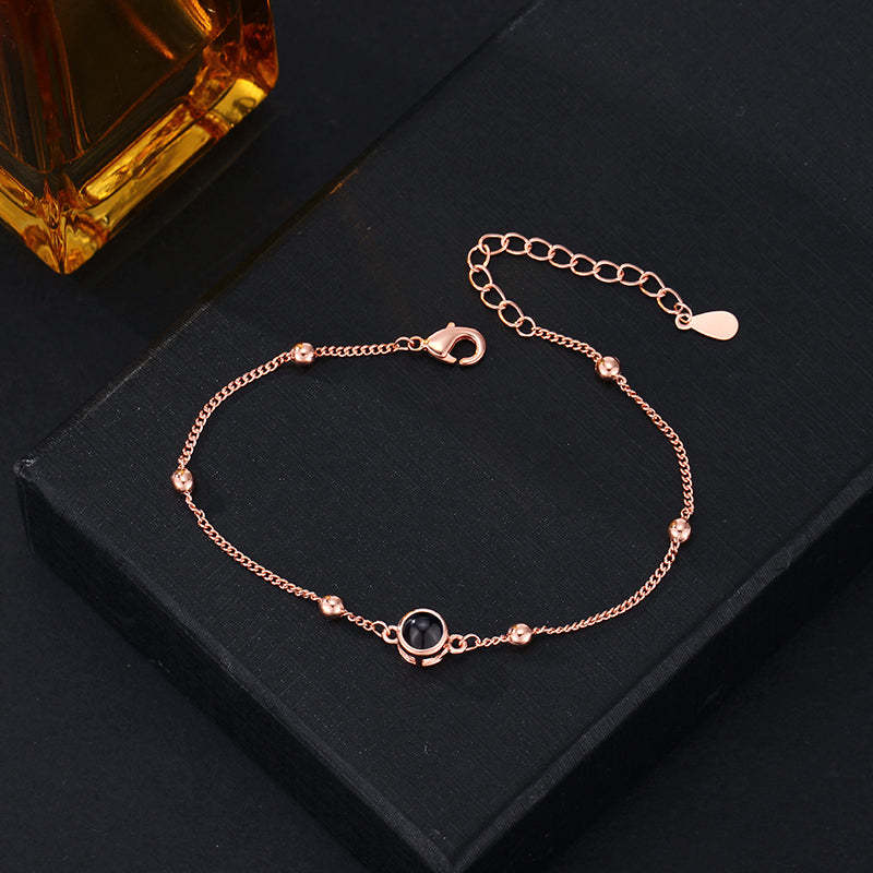 Bracelet D'image De Projection Personnalisé, Cadeau De Noël Simple Pour Elle - mademinefr