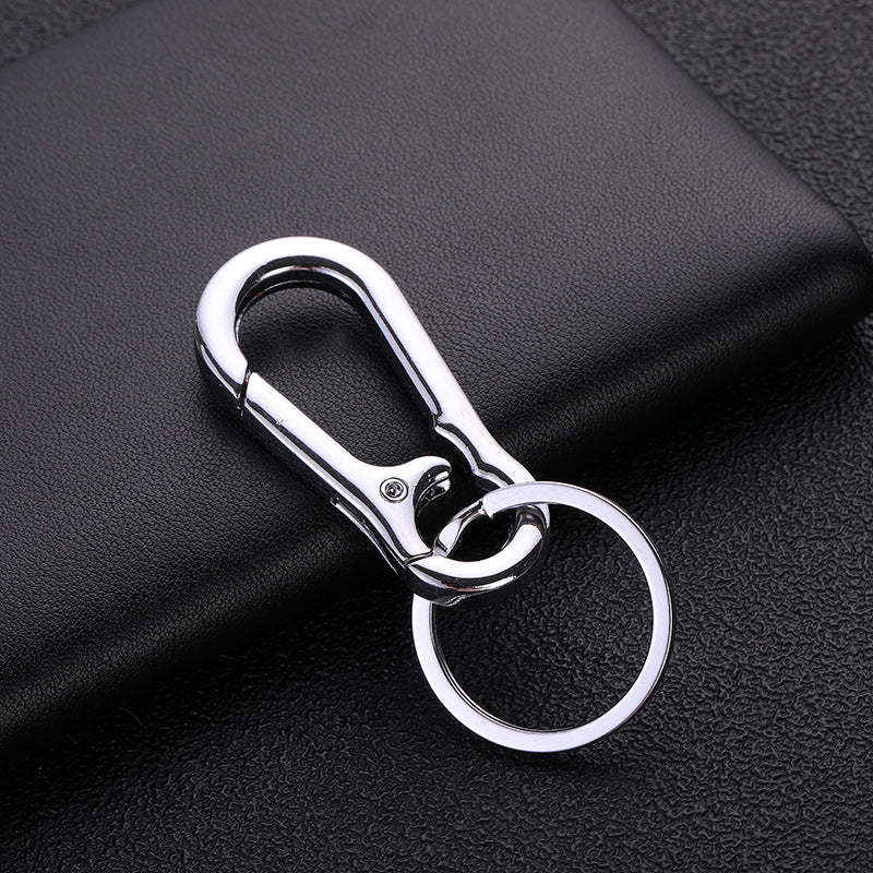 Porte-clés À Clip Mousqueton, En Acier Inoxydable, Avec Mousqueton, Porte-clés À Dégagement Rapide - mademinefr