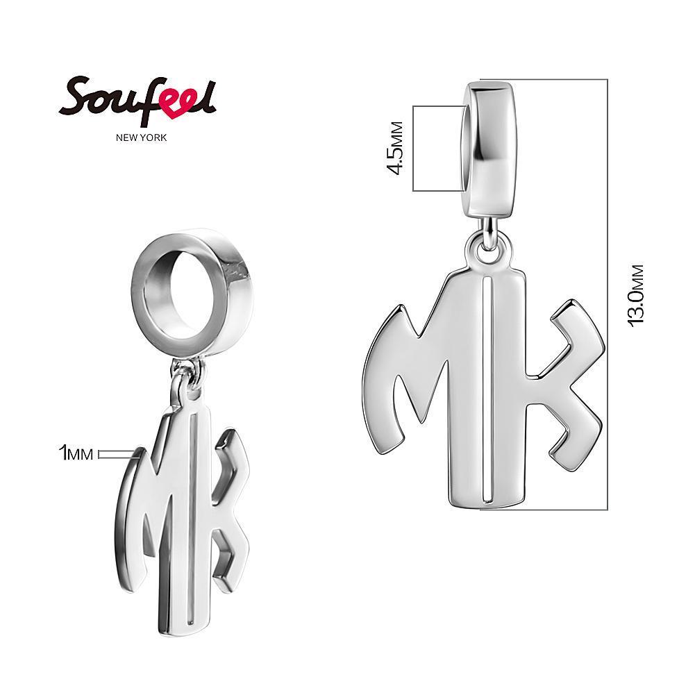Personalized Two Letter Pendant Silver