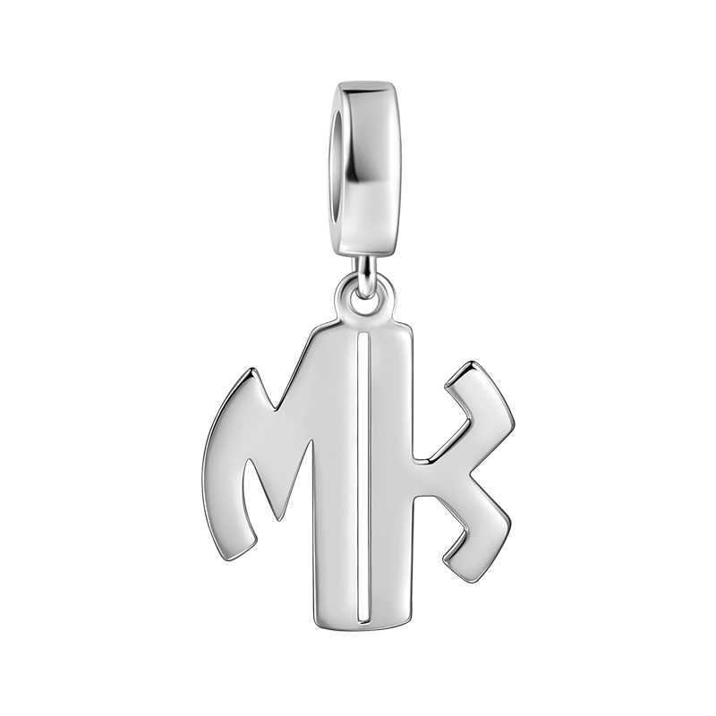 Personalized Two Letter Pendant Silver