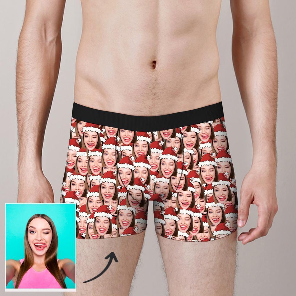 Chapeau de Noël Caleçon en Visage Mash  Culotte Personnalisée - MadeMine