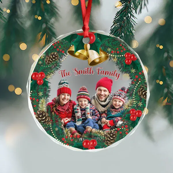 Ornement Photo Personnalisé : Les Liens Familiaux Sont Indestructibles. Le Meilleur Cadeau De Noël Pour La Famille. - MaPhotocaleconFr