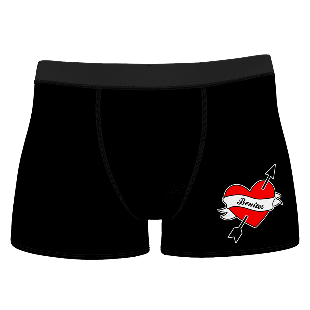  Culotte Personnalisée en Visage Amour Coeur Caleçon Copine - MadeMine