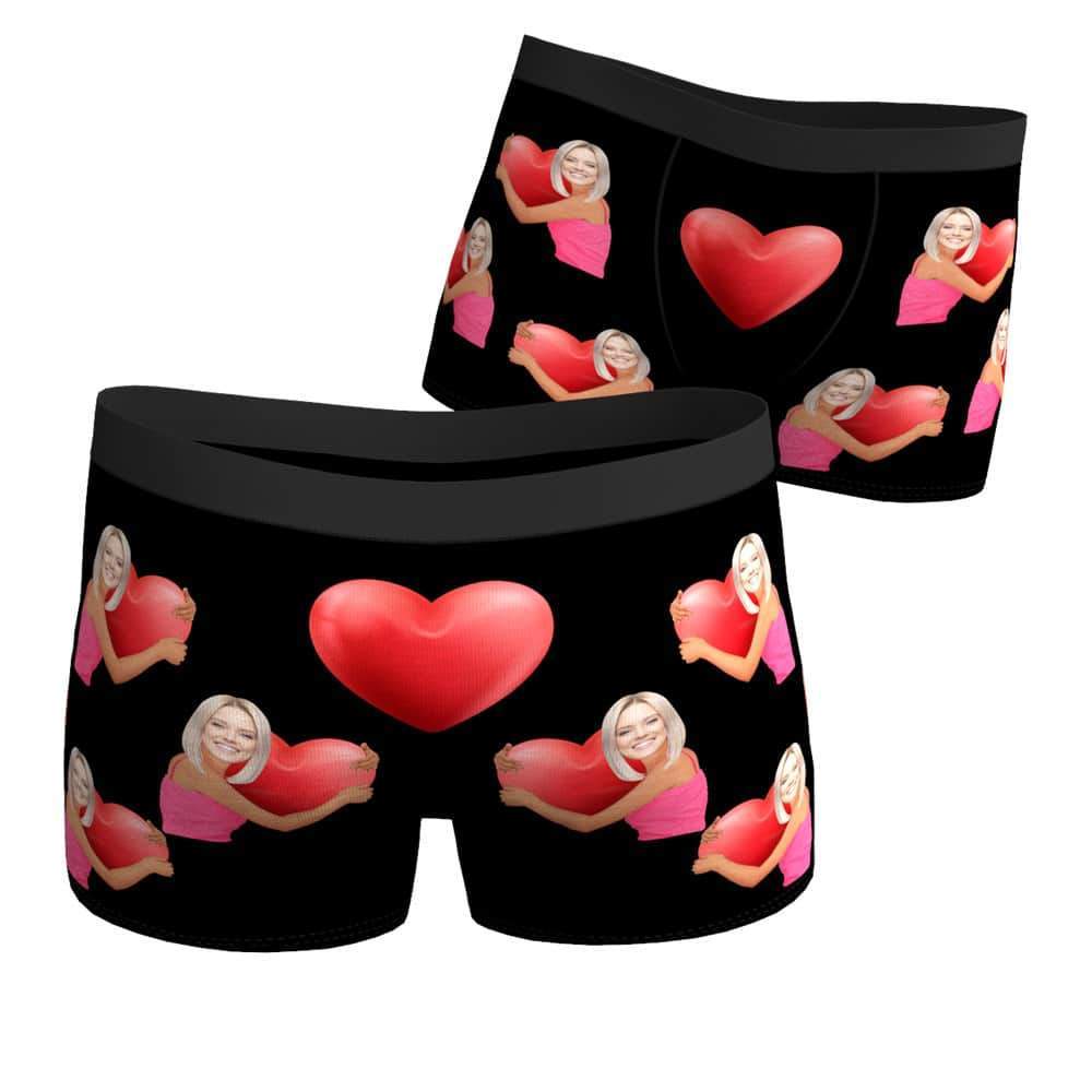 Étreinte Coeur Caleçon en Visage Culotte Personnalisée - MadeMine