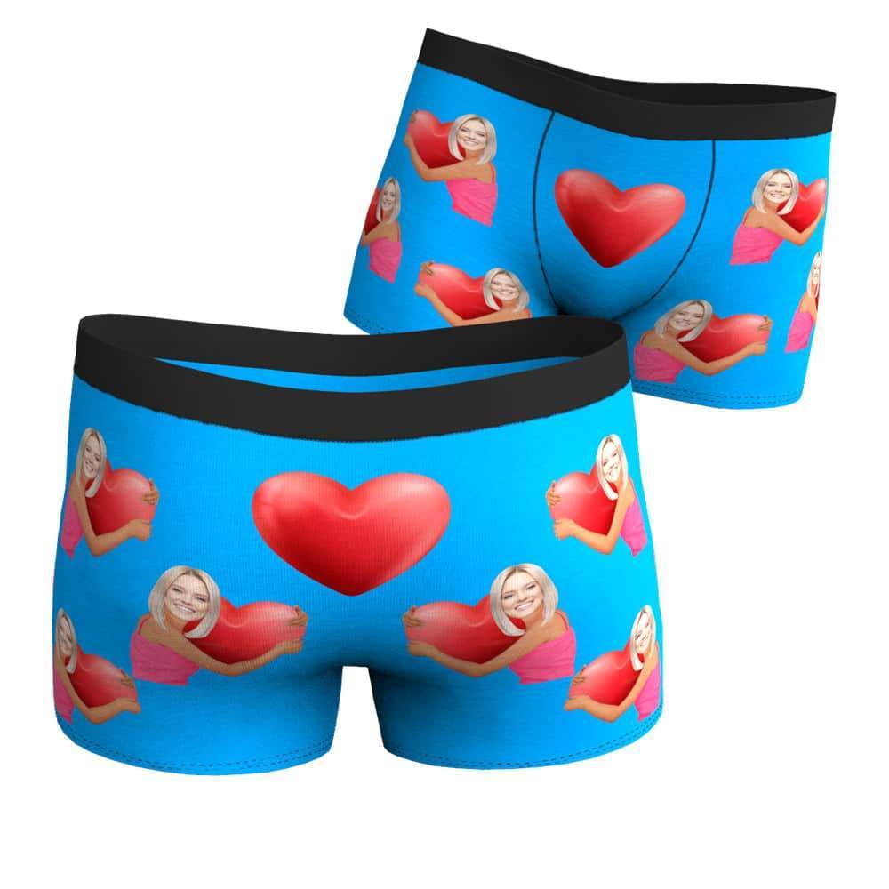 Étreinte Coeur Caleçon en Visage Culotte Personnalisée - MadeMine