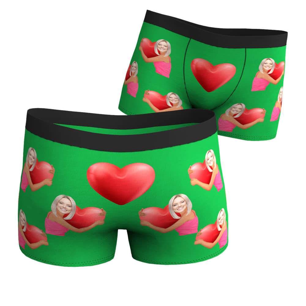 Étreinte Coeur Caleçon en Visage Culotte Personnalisée - MadeMine