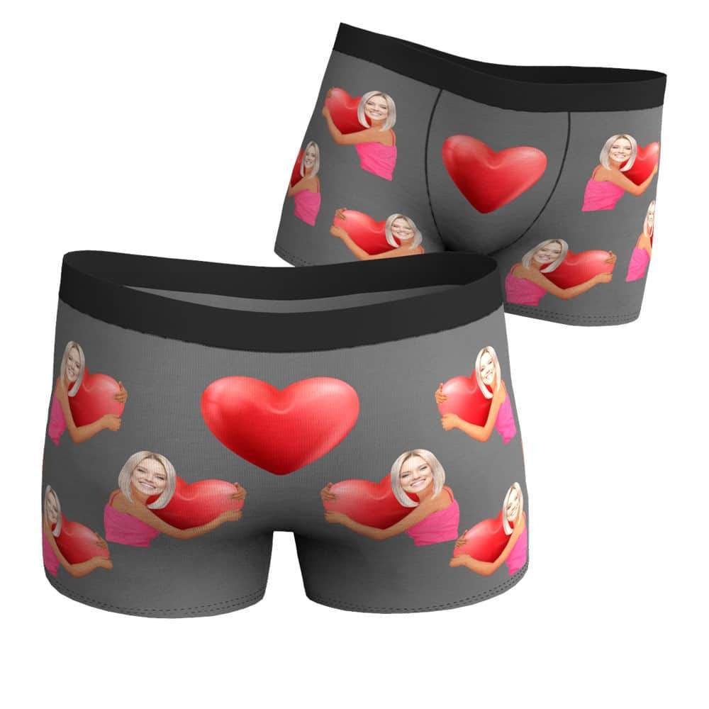 Étreinte Coeur Caleçon en Visage Culotte Personnalisée - MadeMine