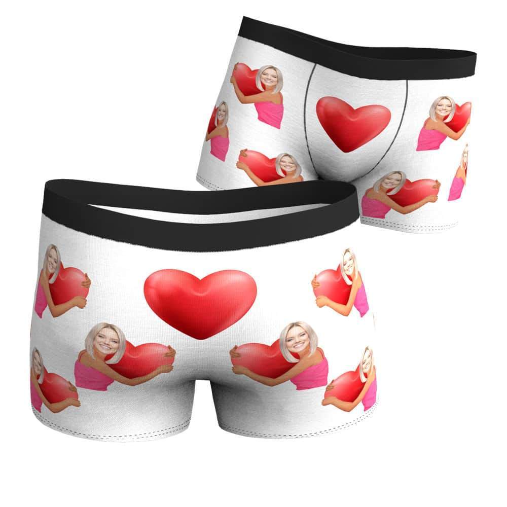Étreinte Coeur Caleçon en Visage Culotte Personnalisée - MadeMine