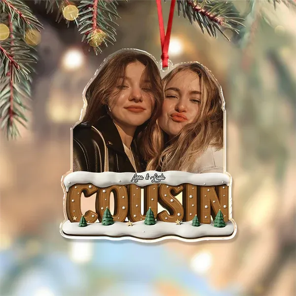 Ornement De Noël En Acrylique Personnalisé Avec Photo Drôle De Meilleure Amie - MaPhotocaleconFr