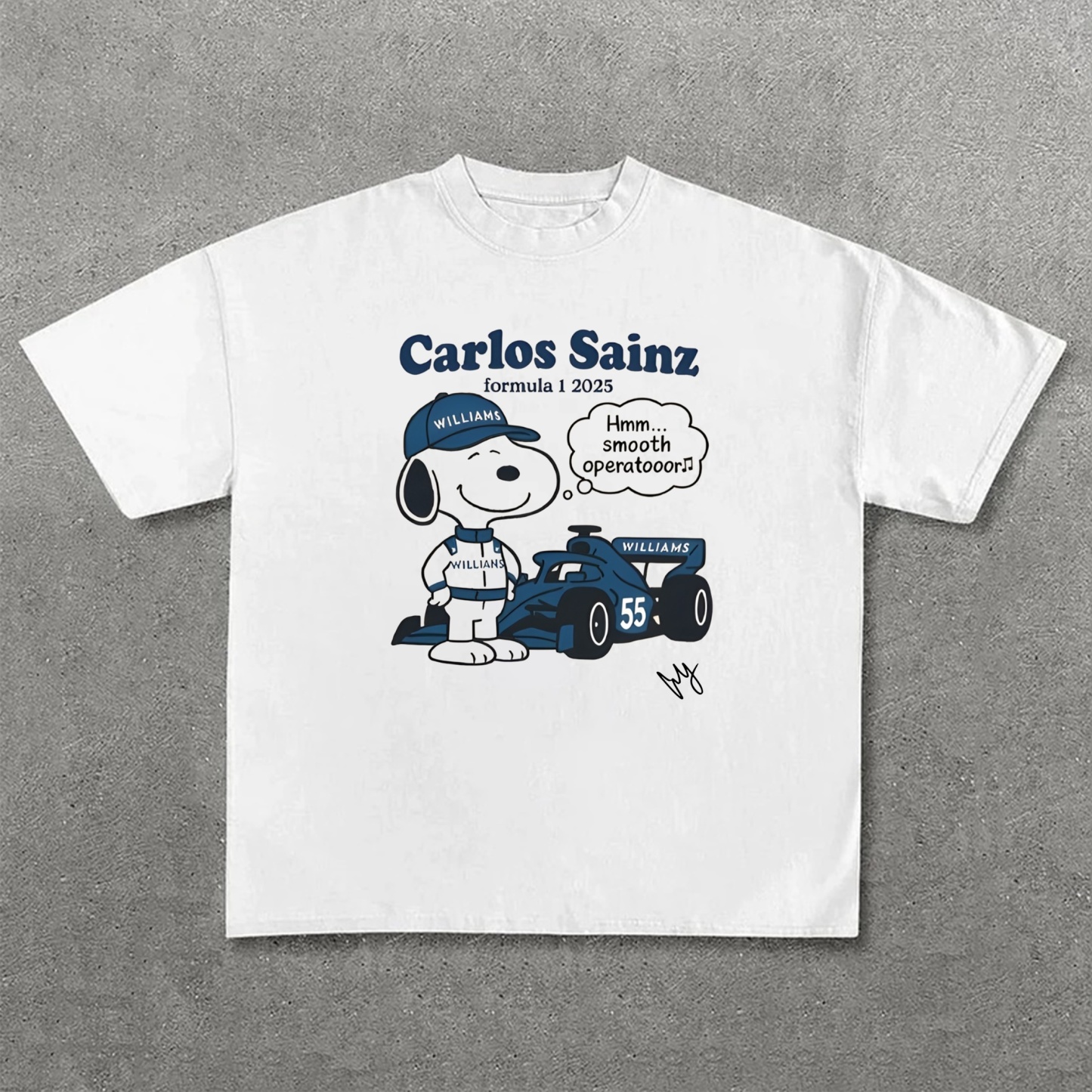 Popular Racing Driver Cartoon Print Casual Short Sleeves 03