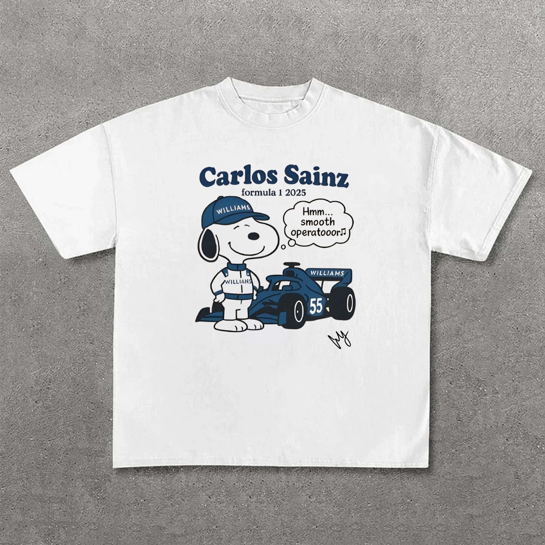 Popular Racing Driver Cartoon Print Casual Short Sleeves 03