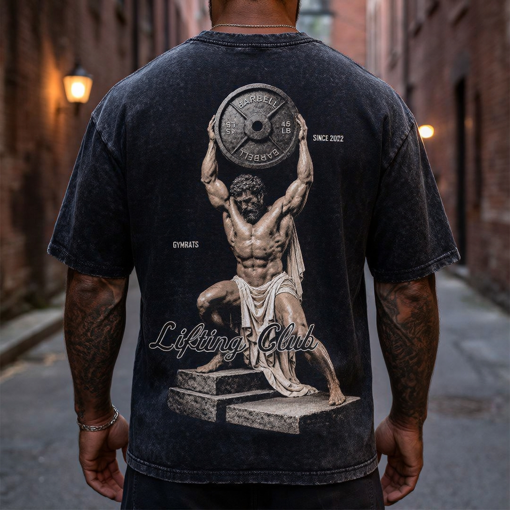 Greek Gods Club Washed Oversize Tee