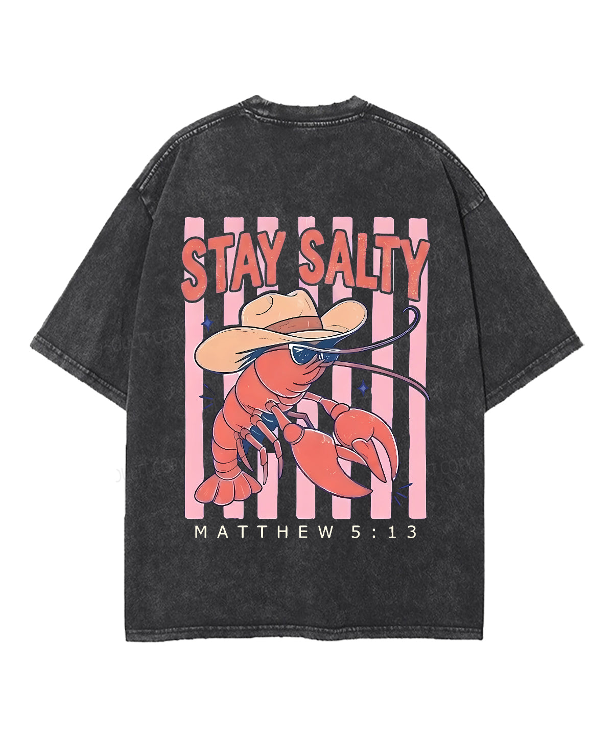 Stay Salty Double Sided Unisex Washed Christian T-shirt