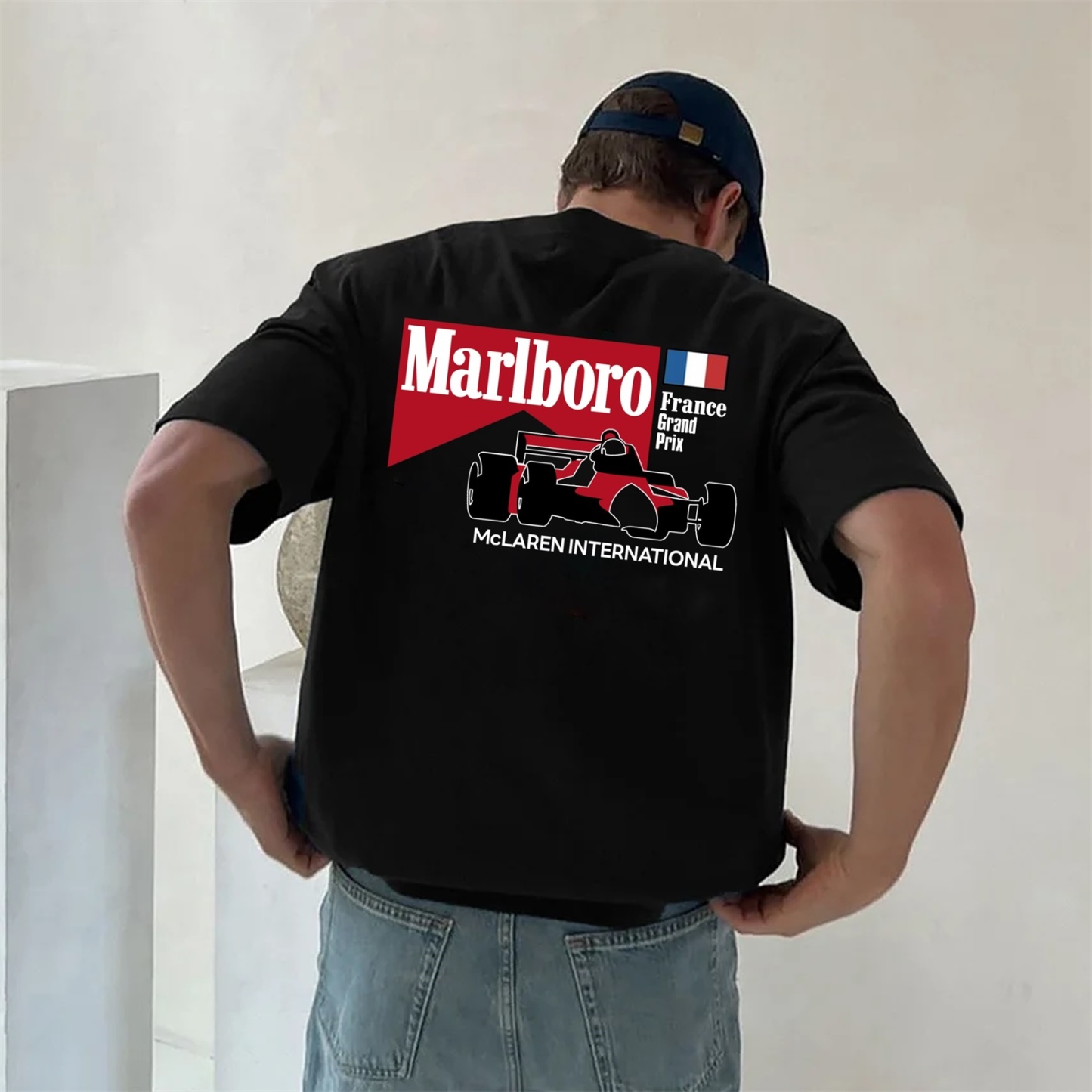 Legendary Racing Driver Aryton Senna Street Print Cotton T-Shirt 06