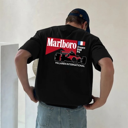 Legendary Racing Driver Aryton Senna Street Print Cotton T-Shirt 06