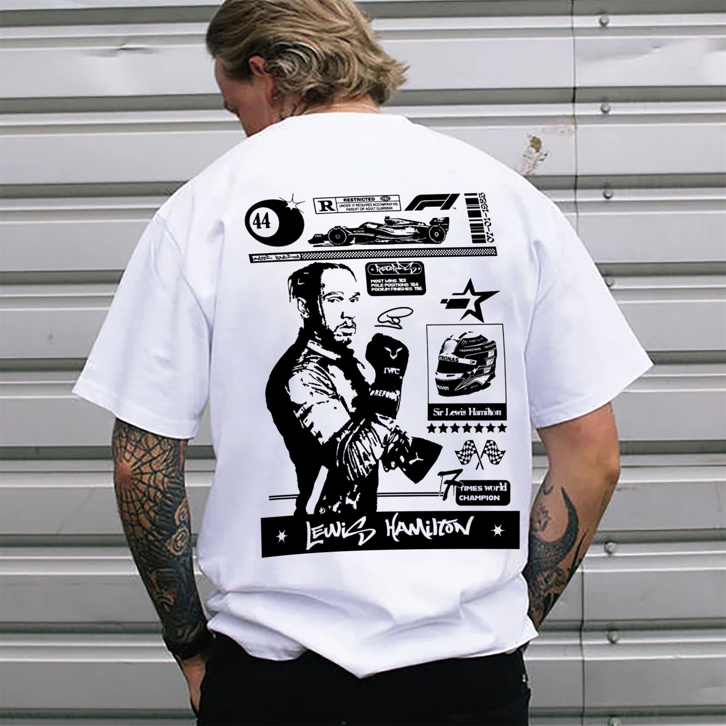 Super Popular Racing Driver Print Short Sleeves 01