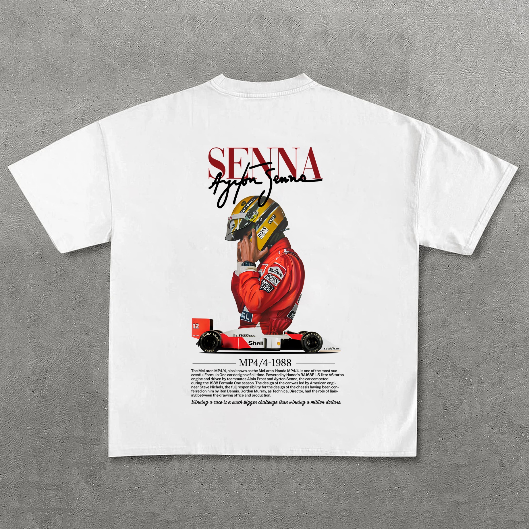 Casual Retro Street Car Printed Short Sleeve Crew Neck T-Shirt 200