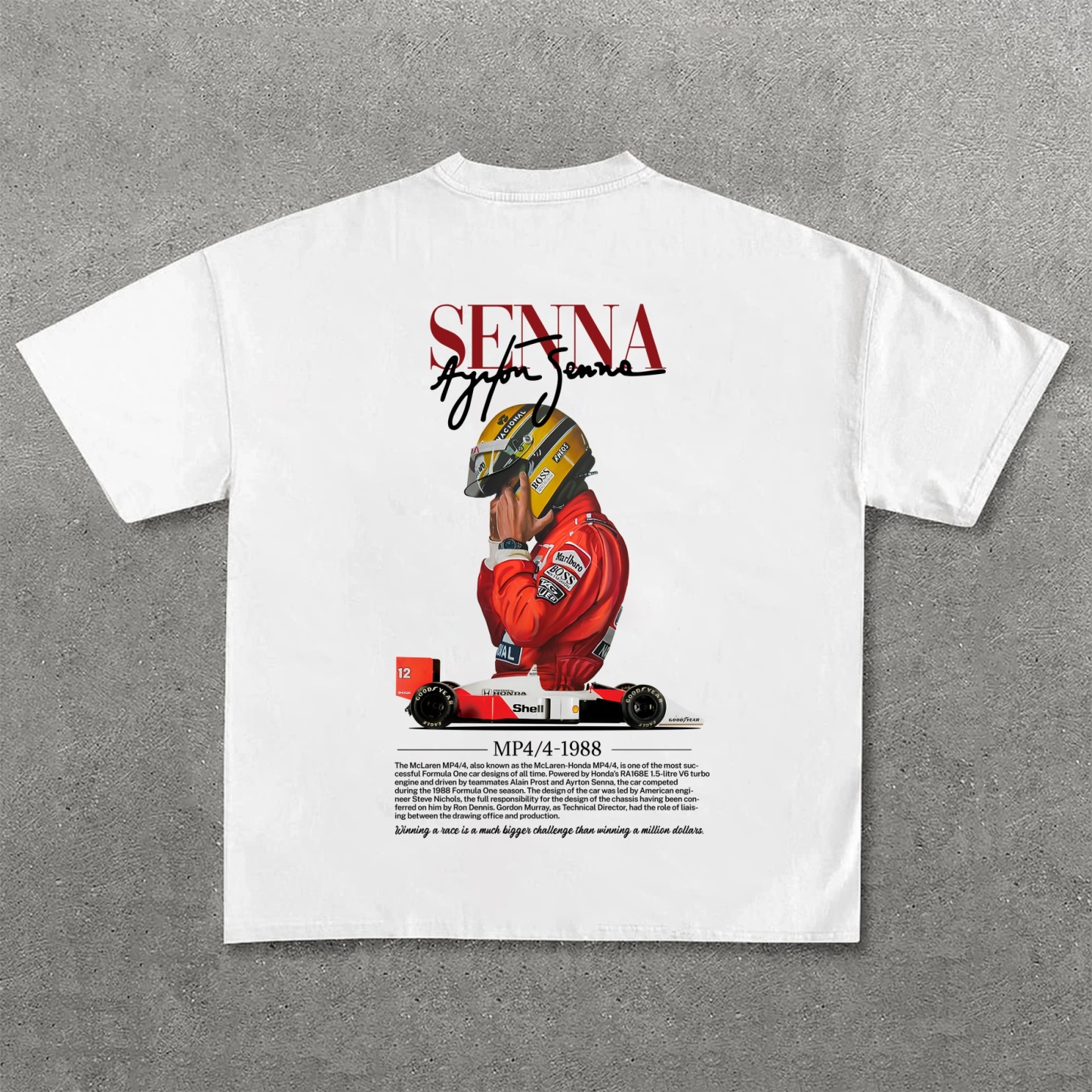Casual Retro Street Car Printed Short Sleeve Crew Neck T-Shirt 200