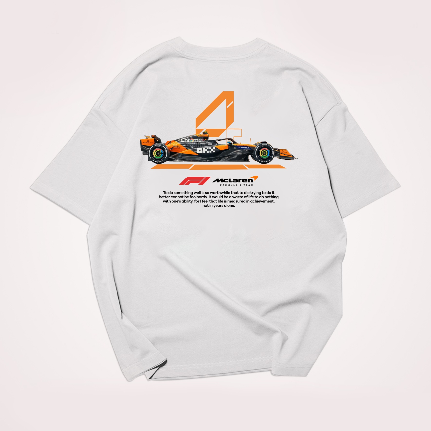 Classic Racing Race Car Team Street Print Pure Cotton Casual T-Shirt 02