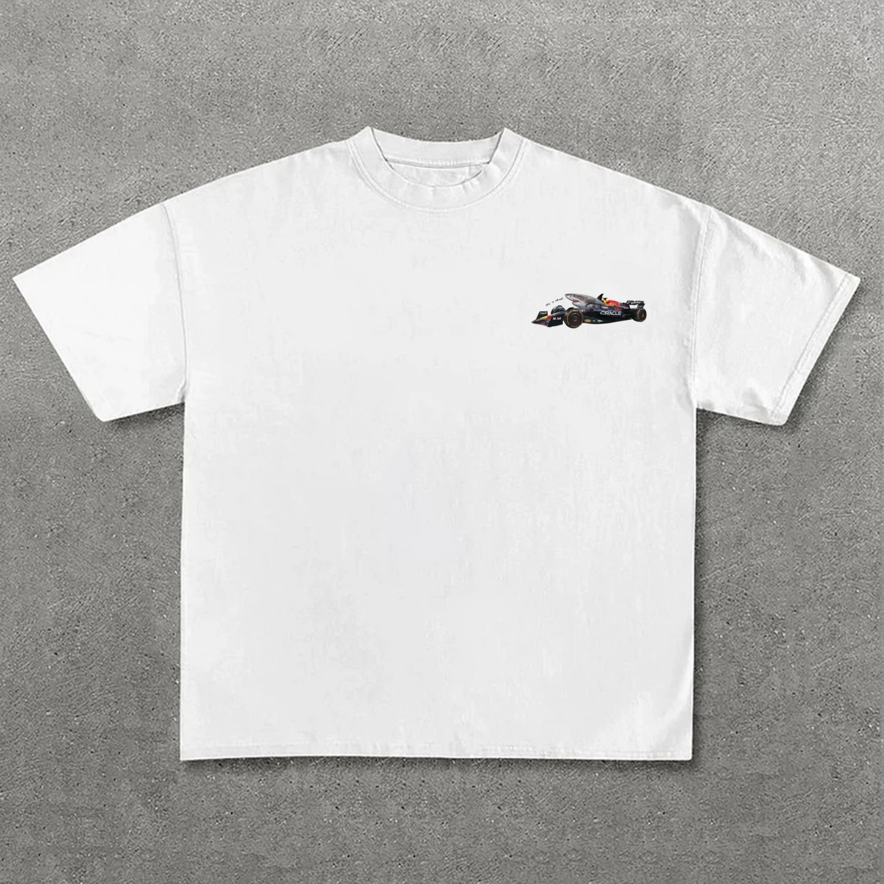 Casual Retro Street Racing Printed Short Sleeves 12