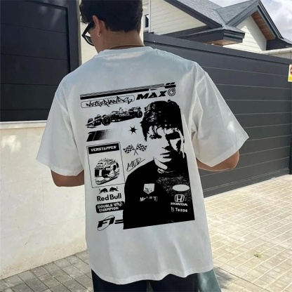 Super Popular Racing Driver Print Short Sleeves 05