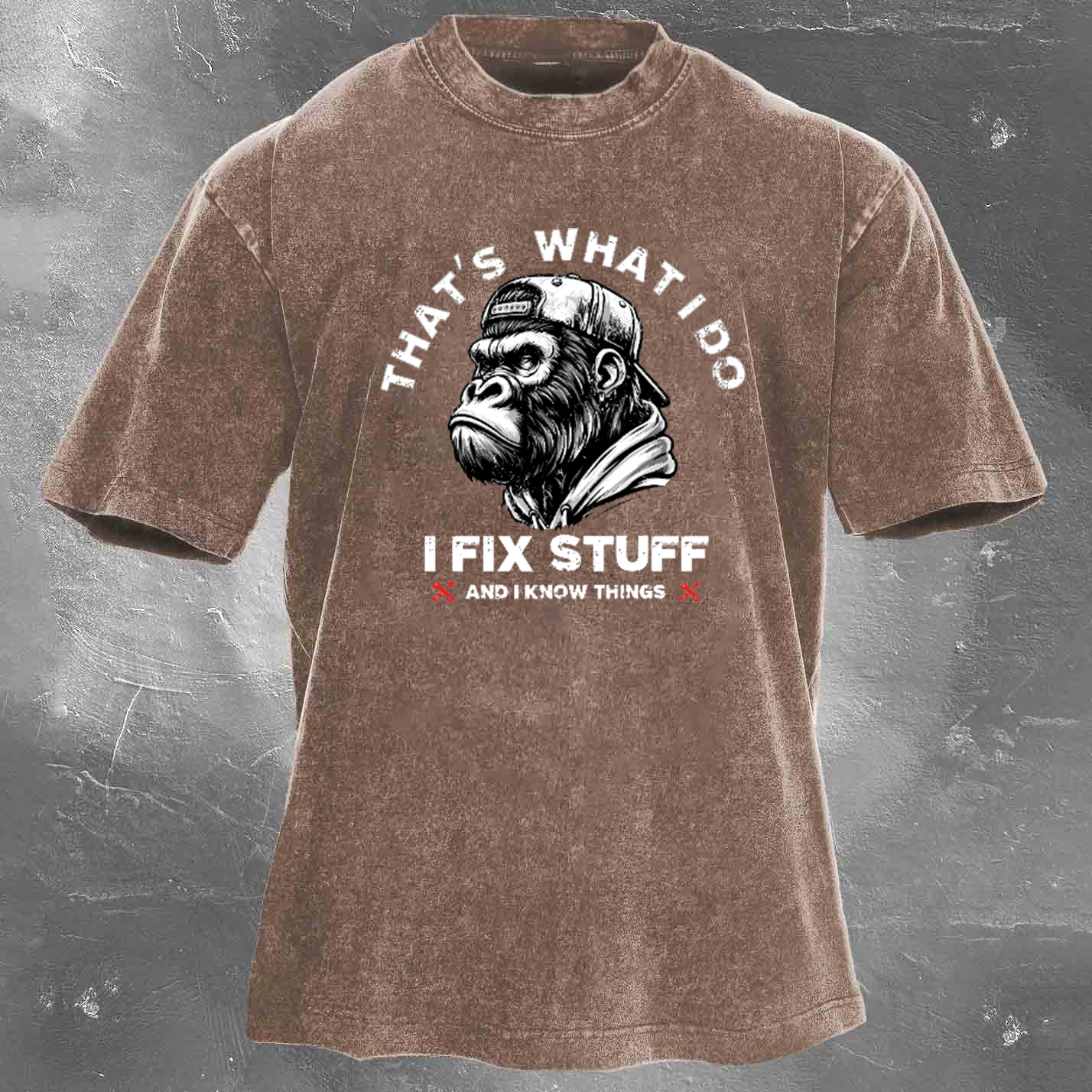 THIS'S WHAT I DO Men's washed T-shirt