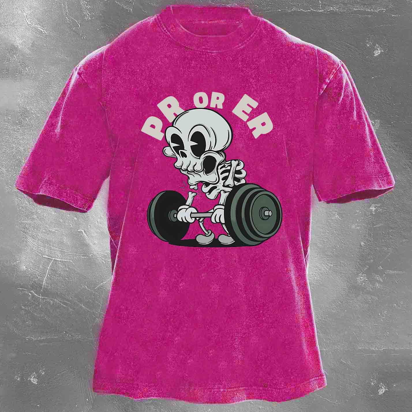 PR OR ER Men's washed T-shirt