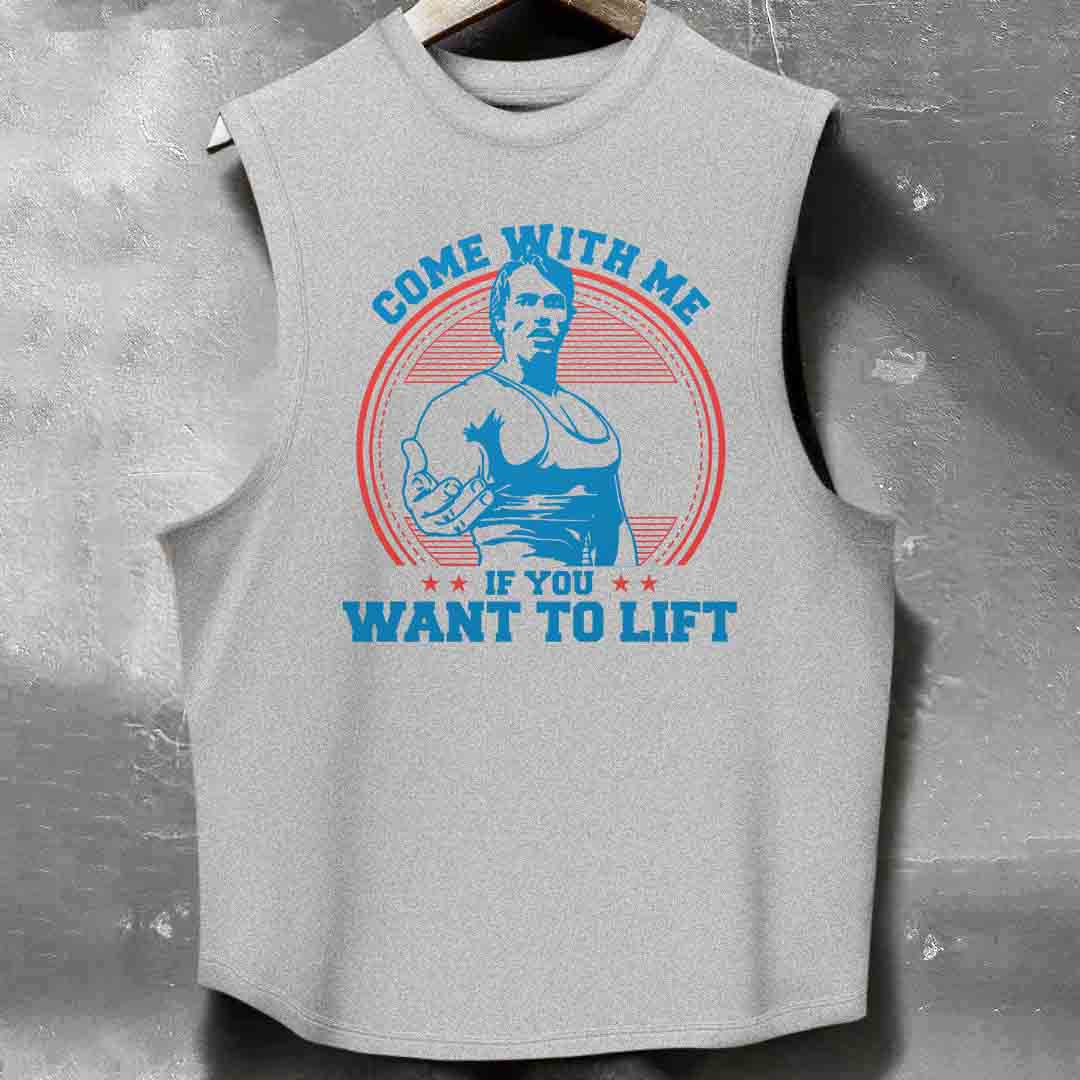 COME WITH ME IF YOU WANT TO LIFT Men's washed Tank