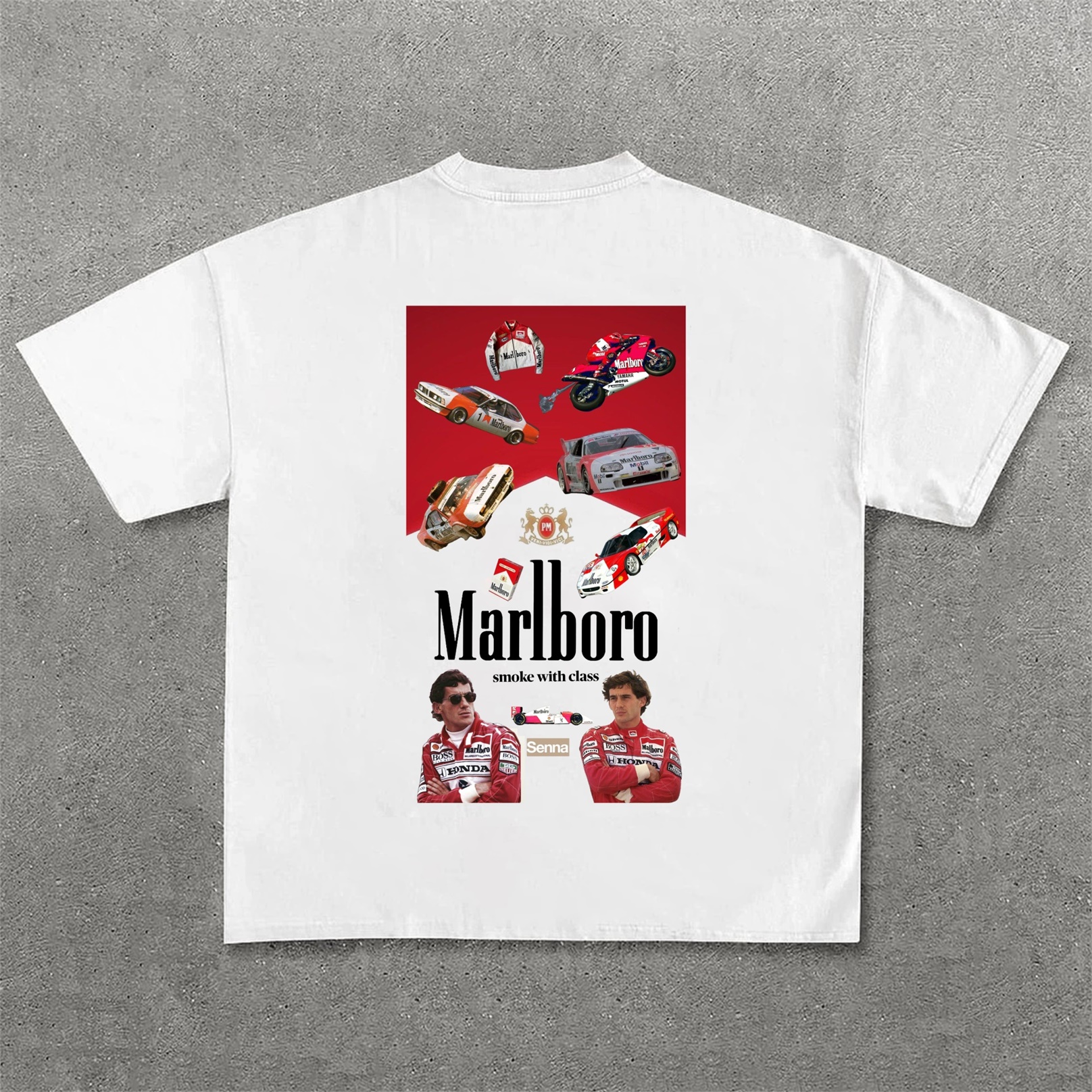 Legendary Racing Driver Aryton Senna Street Print Cotton T-Shirt 07