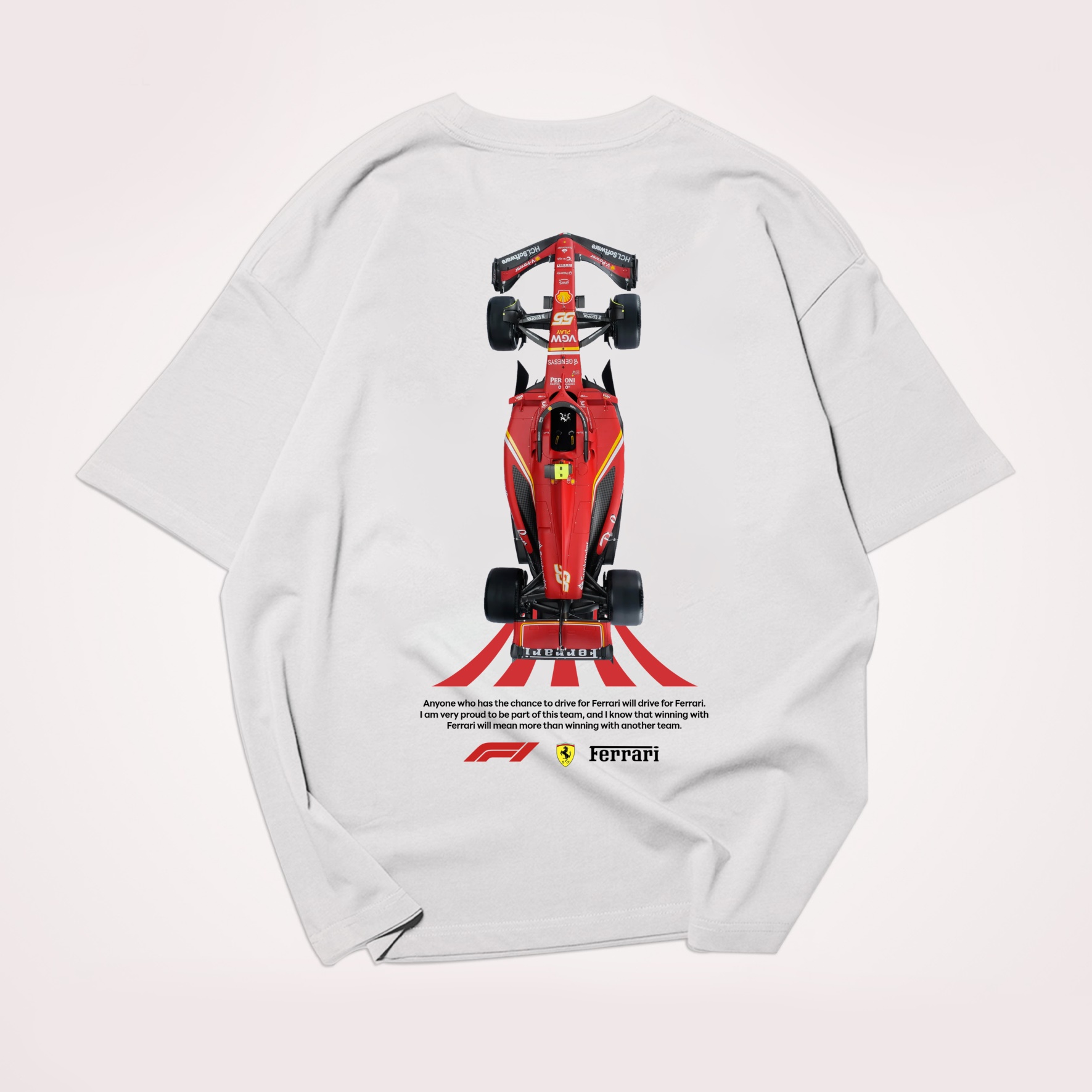 Classic Racing Race Car Team Street Print Pure Cotton Casual T-Shirt 07