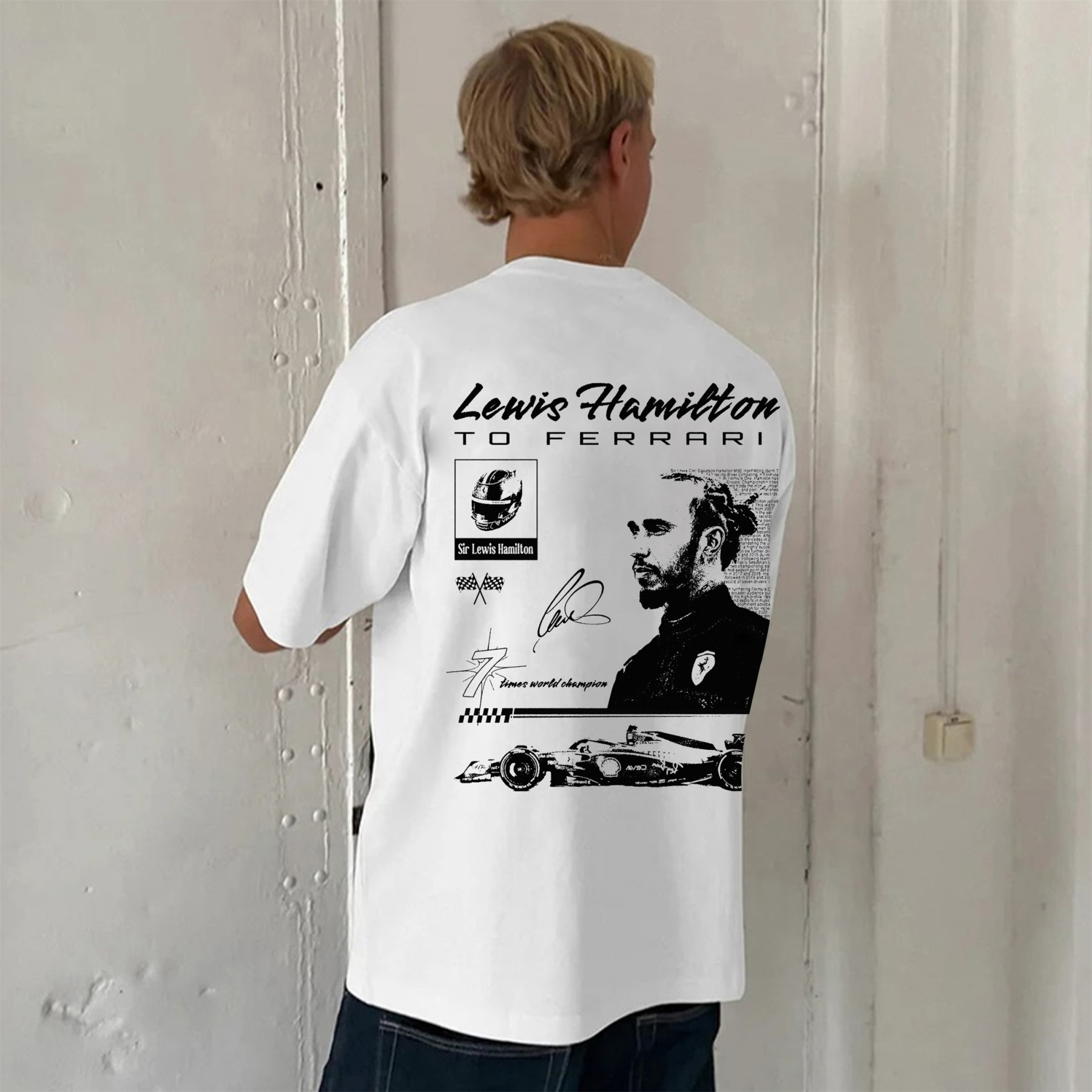 Super Popular Racing Driver Print Short Sleeves 02