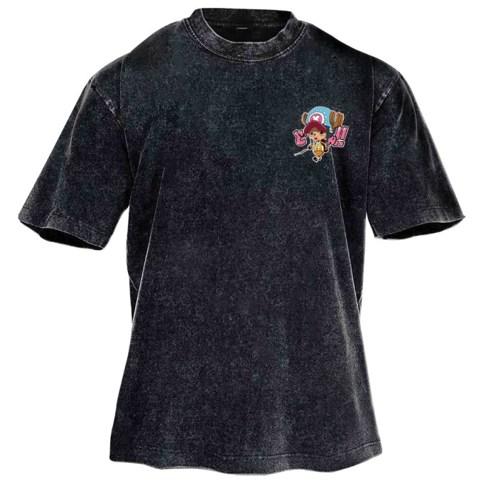 Classic Popular Anime Print Retro Washed Short Sleeves 07