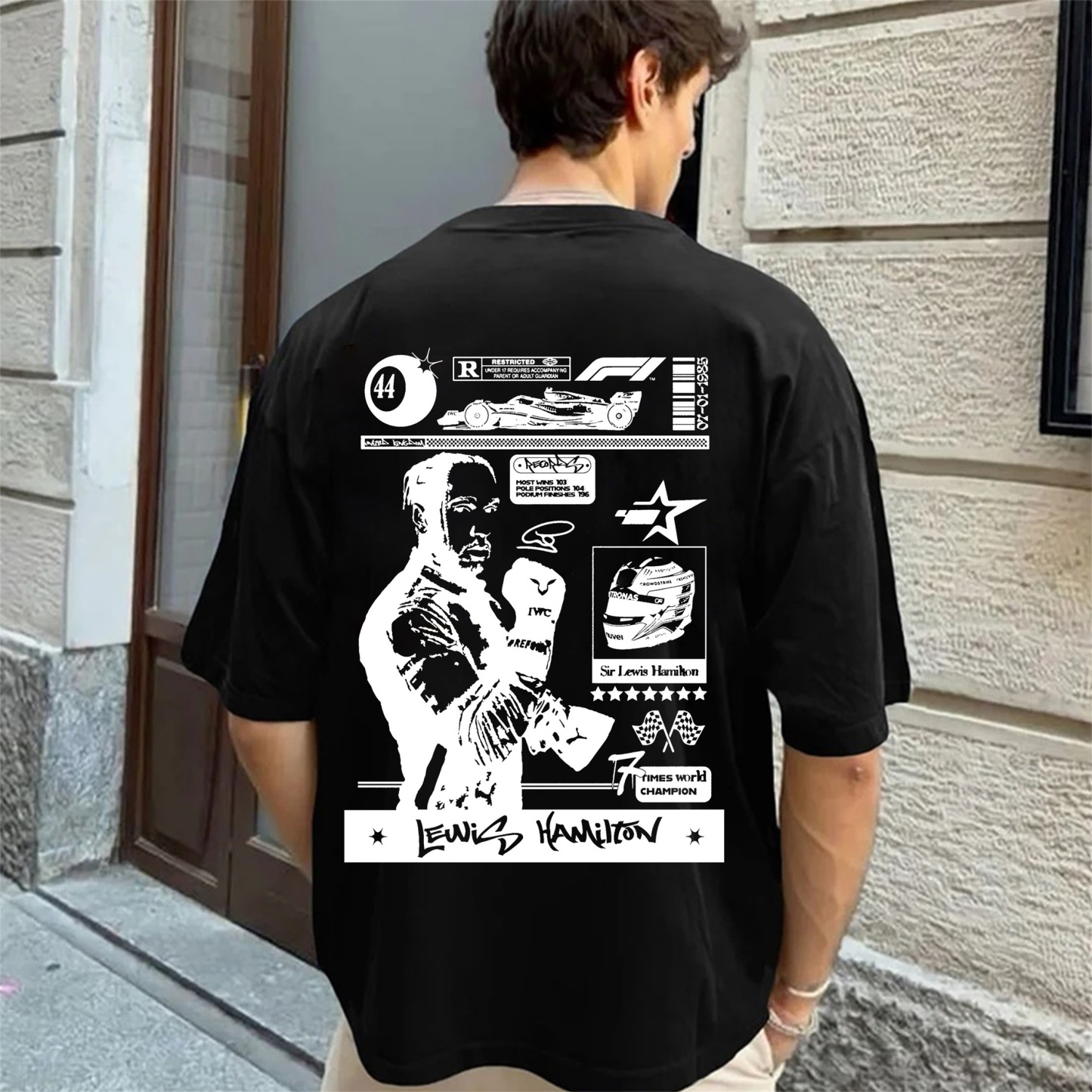 Super Popular Racing Driver Print Short Sleeves 01