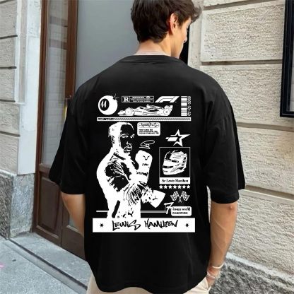 Super Popular Racing Driver Print Short Sleeves 01