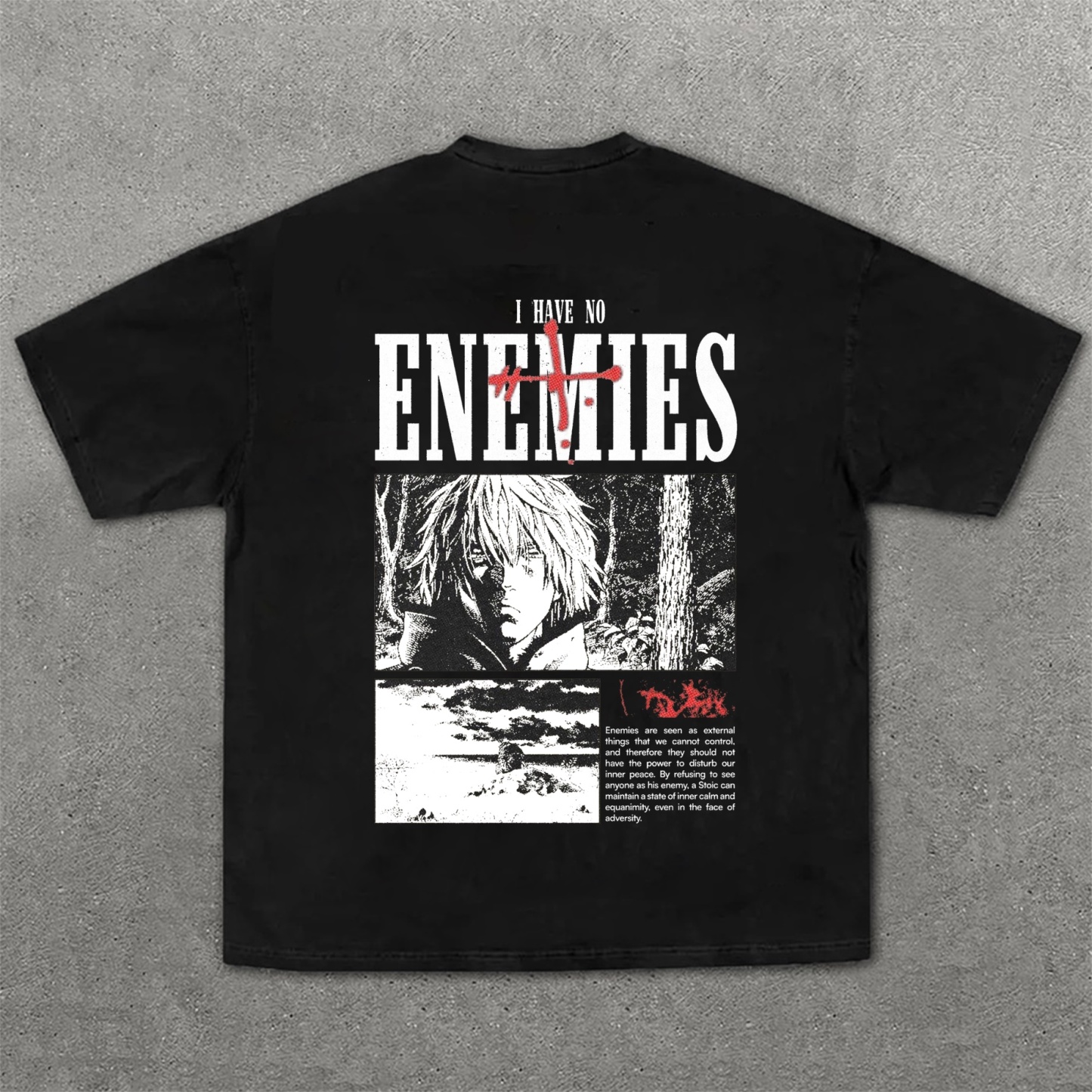 Dark Anime Print Pure Cotton Casual Short Sleeves 02