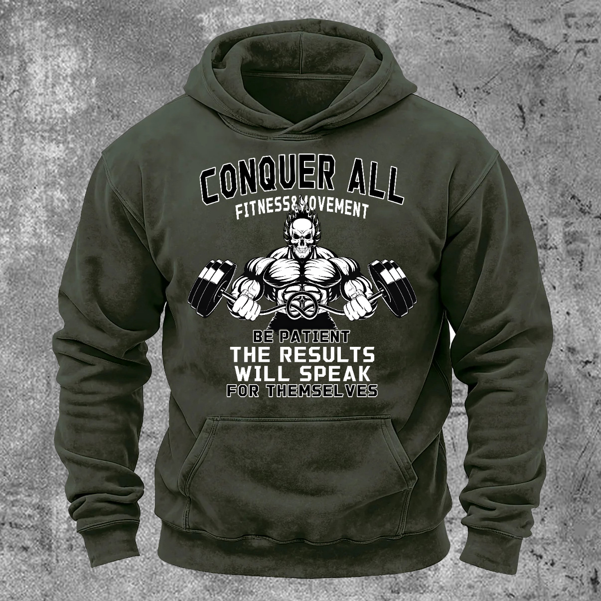 The Results Will Speak Men's Washed Pocket Hoodie