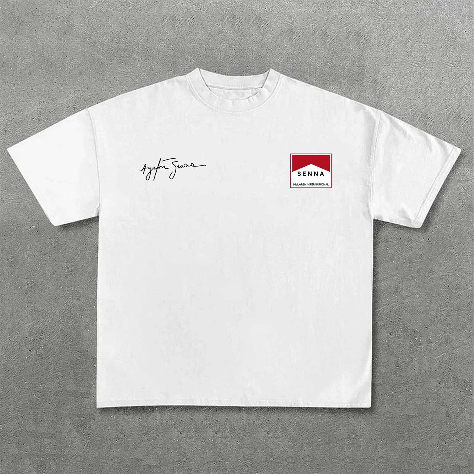 Legendary Racing Driver Aryton Senna Street Print Cotton T-Shirt 06