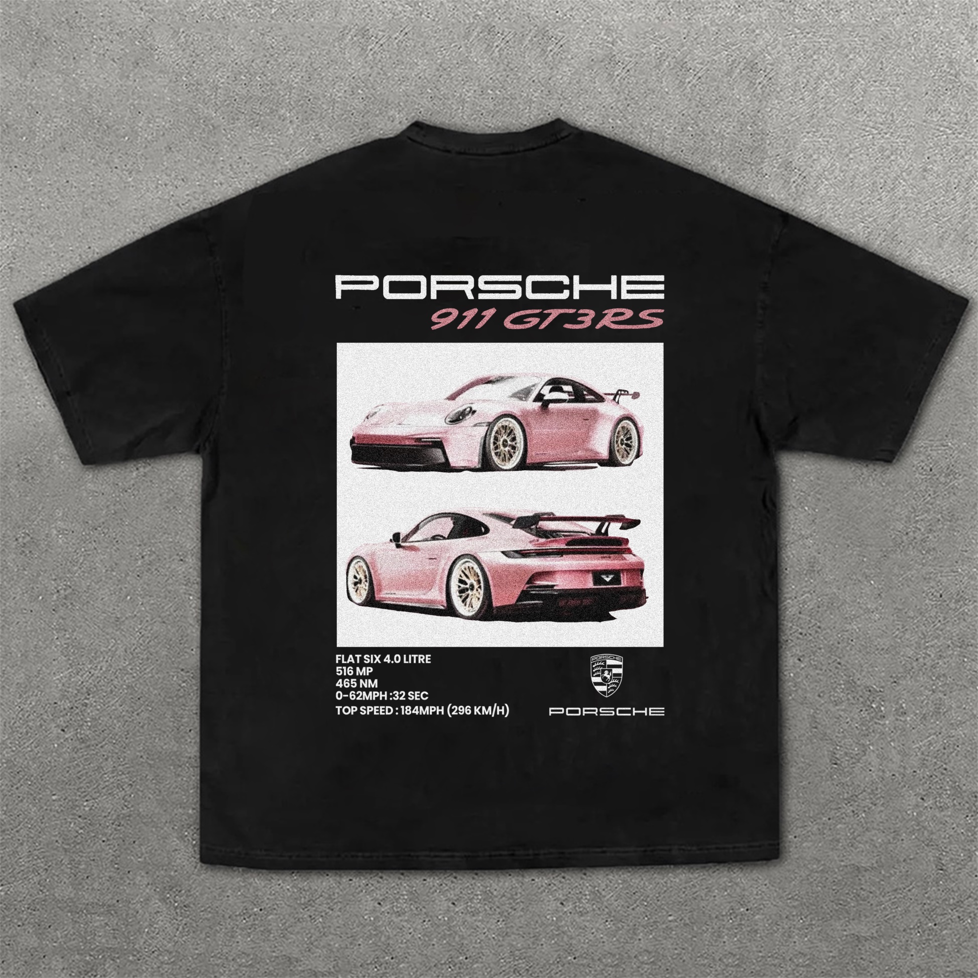 Popular Sports Car Print Pure Cotton Casual T-Shirt 06