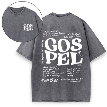 GOSPEL Notes Christian Washed Vintage T-Shirt