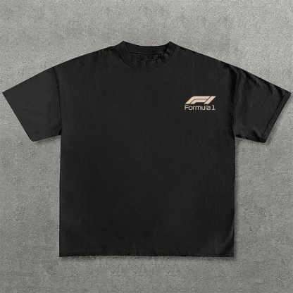 Popular Racing Movie Print Cotton Casual T-Shirt 14