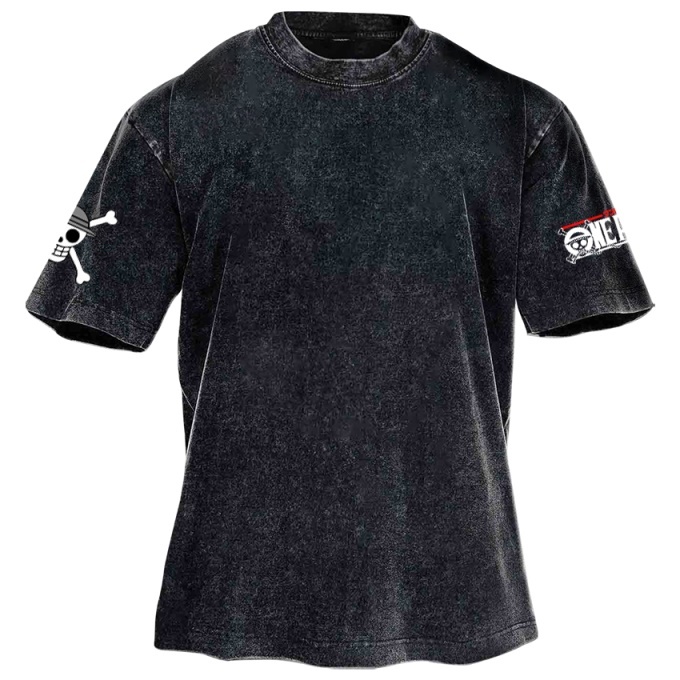 Classic Popular Anime Print Retro Washed Short Sleeves 04