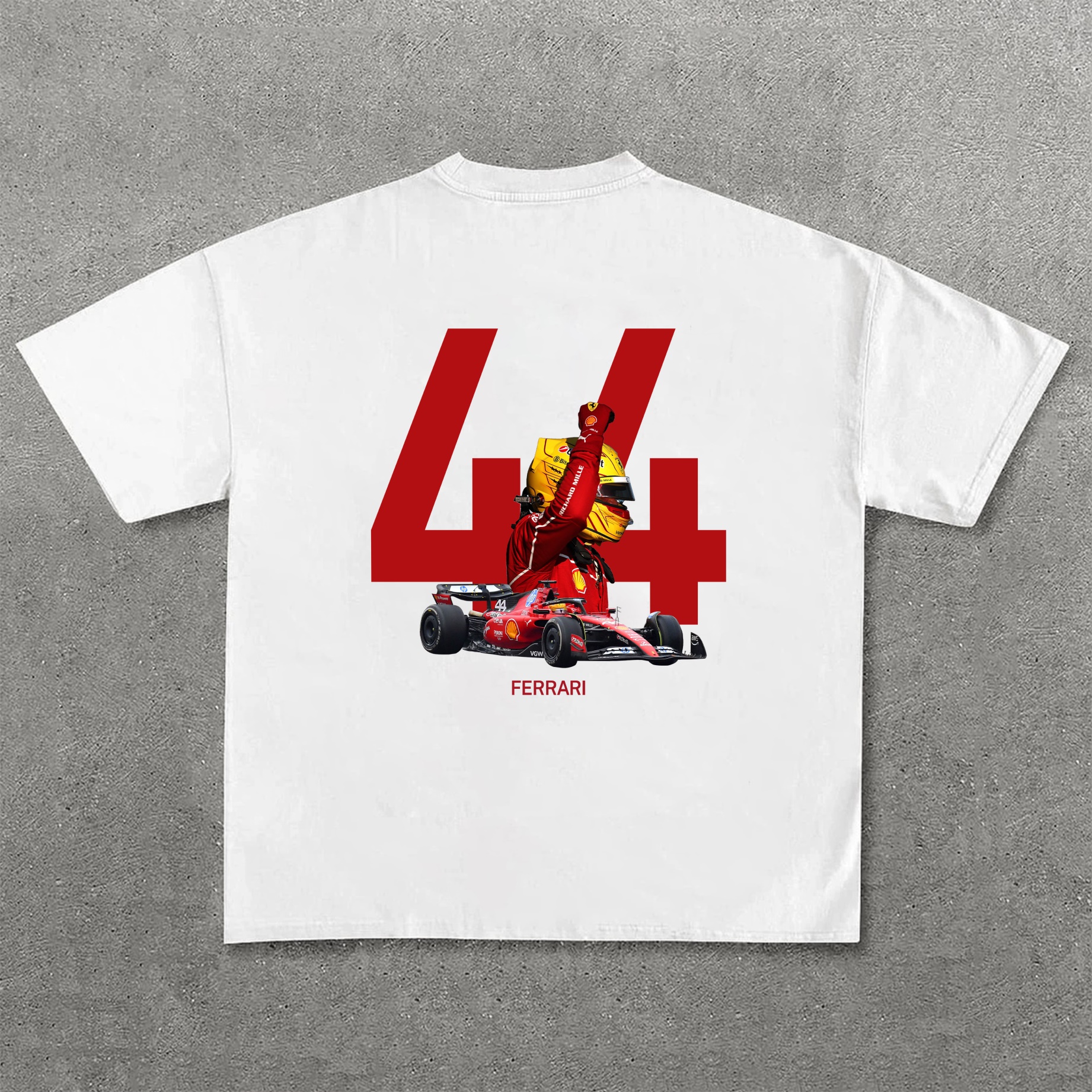 Popular Racing Driver Print Pure Cotton Casual T-Shirt 22