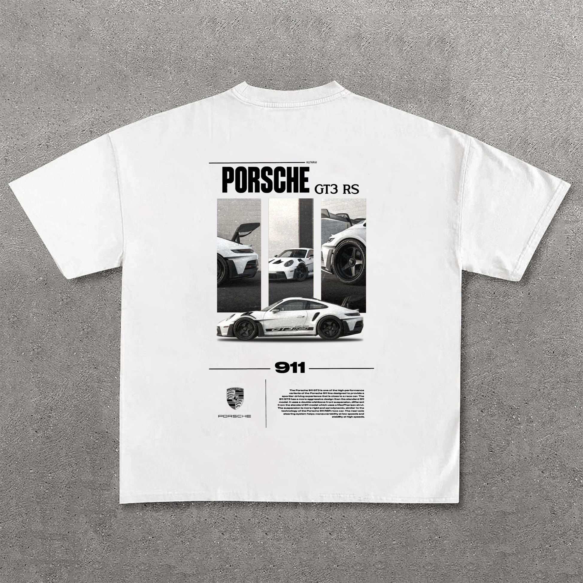 Popular Sports Car Print Pure Cotton Casual T-Shirt 05