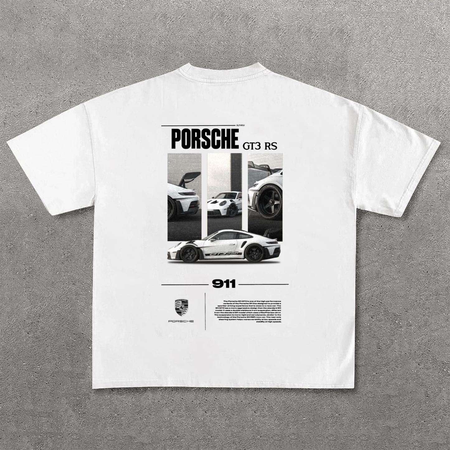Popular Sports Car Print Pure Cotton Casual T-Shirt 05