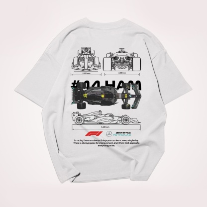 Classic Racing Race Car Team Street Print Pure Cotton Casual T-Shirt 05