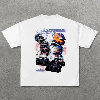 Super Race Team Print Pure Cotton Casual T-Shirt 05