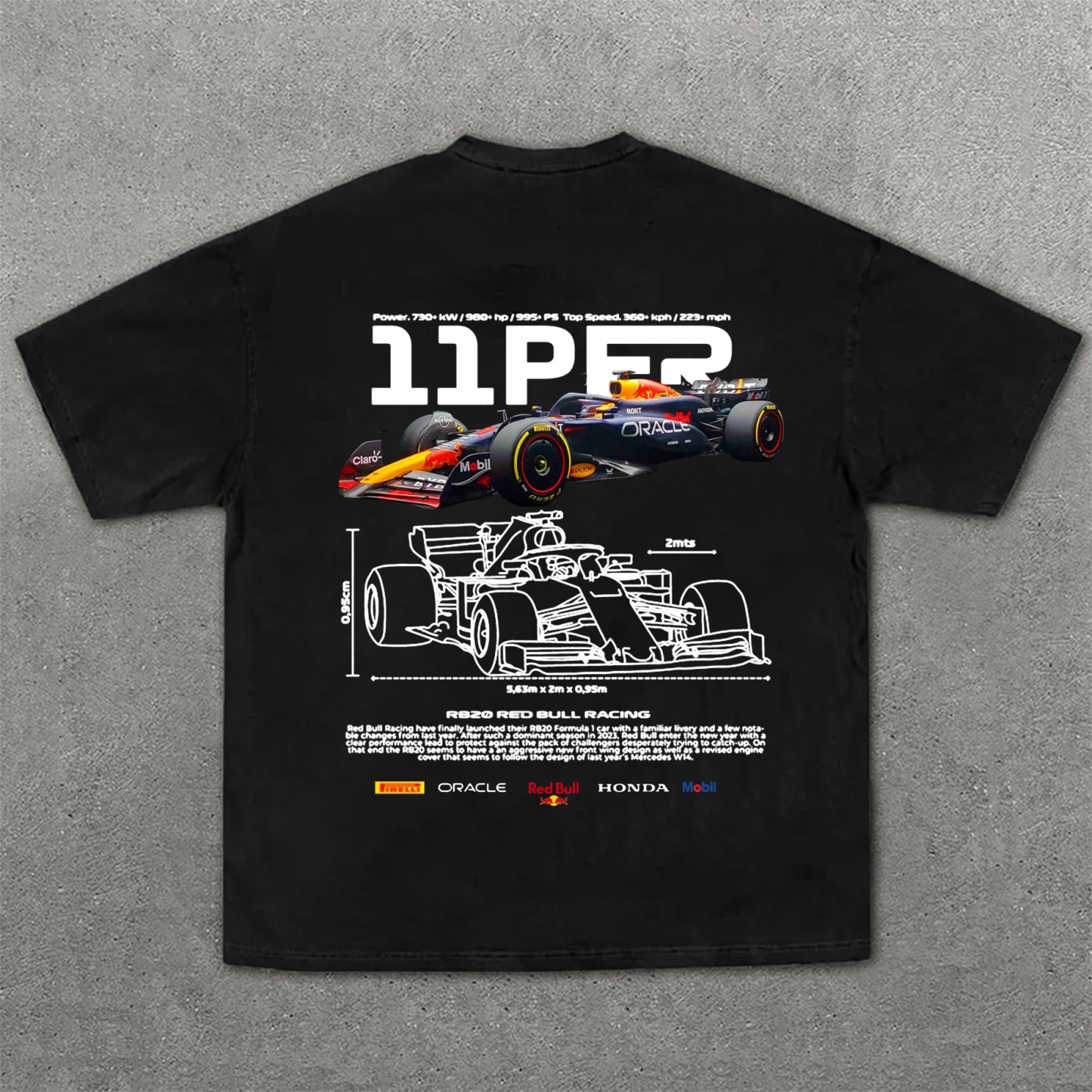 Casual Retro Street Racing Printed Short Sleeves 11