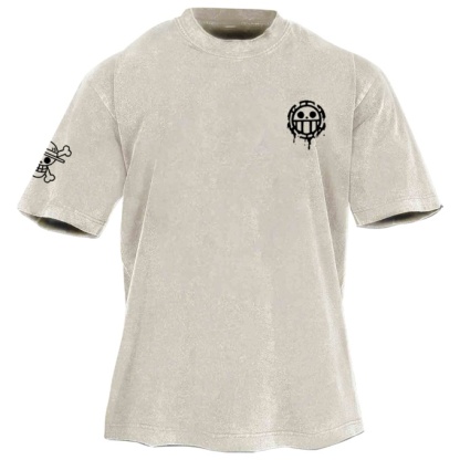 Classic Popular Anime Print Retro Washed Short Sleeves 01